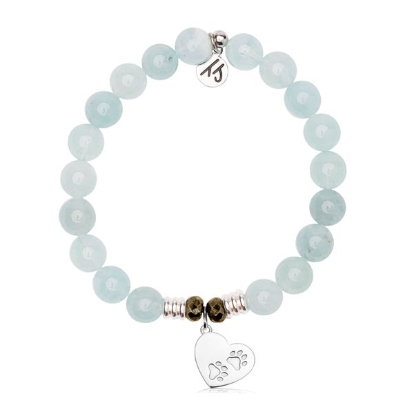 Paws Of Love Blue Aquamarine Bead Bracelet Peter & Co. Jewelers Avon Lake, OH
