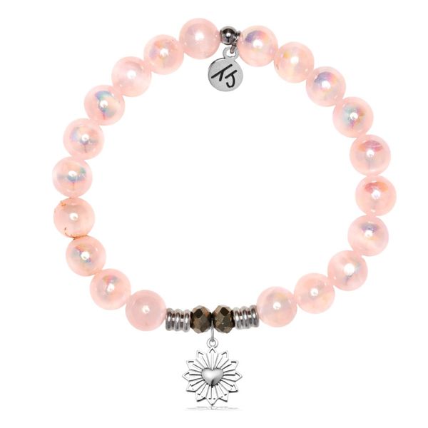 Follow Your Heart Pink Selenite Bead Bracelet Peter & Co. Jewelers Avon Lake, OH