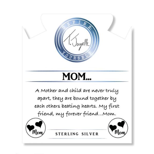 Mom Hearts Sky Blue Jade Bead Bracelet Image 2 Peter & Co. Jewelers Avon Lake, OH