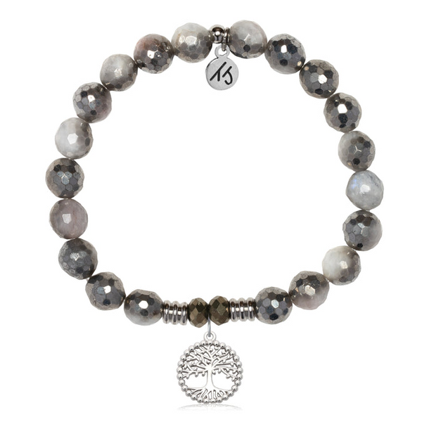 Family Tree Silver Dipped White Moonstone Bead Bracelet Peter & Co. Jewelers Avon Lake, OH