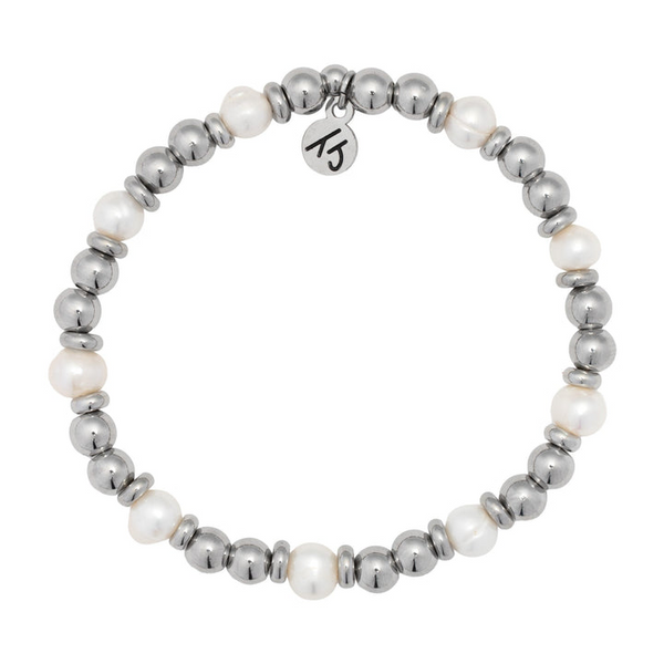 Strength & Grace Collection- Stainless Steel with Pearl Bracelet Peter & Co. Jewelers Avon Lake, OH