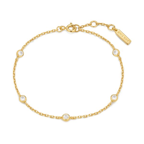 Ania Haie Gold Classic Bezel-Set Station Bracelet Image 2 Peter & Co. Jewelers Avon Lake, OH
