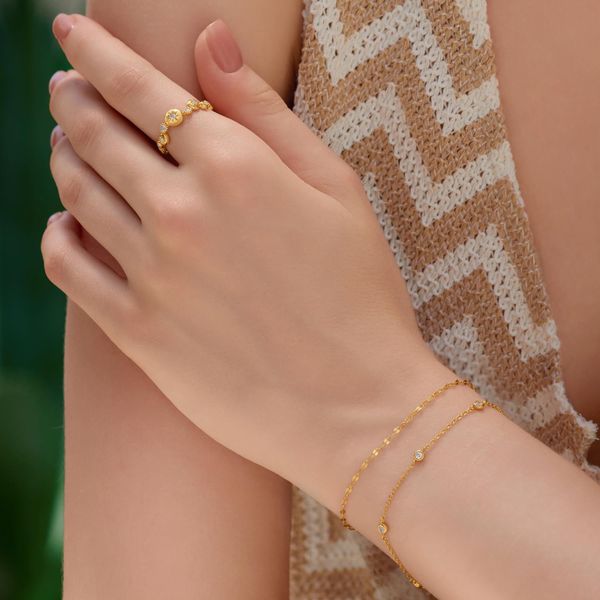 Ania Haie Gold Classic Bezel-Set Station Bracelet Image 3 Peter & Co. Jewelers Avon Lake, OH