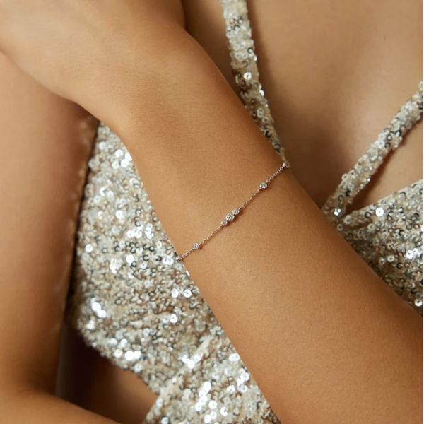 Ania Haie Silver Sparkling Bezel Cubic Zirconia Station Bracelet Image 3 Peter & Co. Jewelers Avon Lake, OH