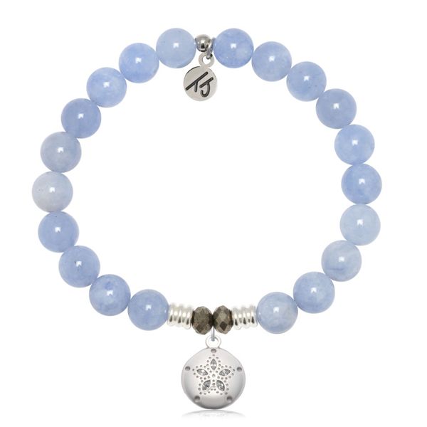 Sand Dollar Sky Blue Jade Bead Bracelet Peter & Co. Jewelers Avon Lake, OH