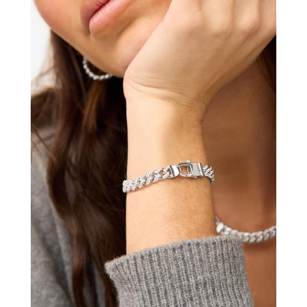 Melinda Maria Pavé Julian Cuban Chain Bracelet, 7.5