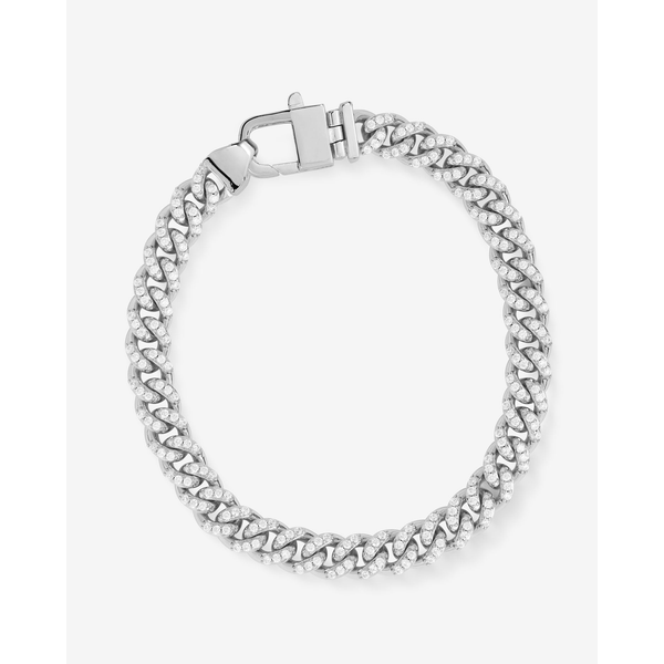 Melinda Maria Pavé Julian Cuban Chain Bracelet, 7.5