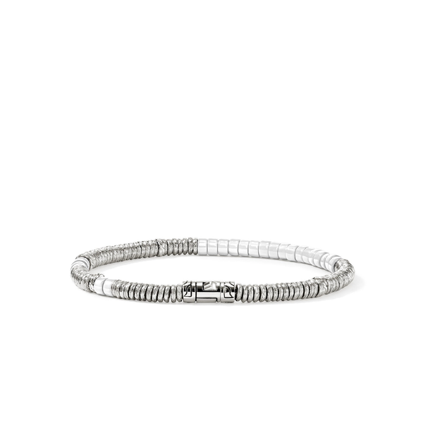 John Hardy White Enamel Silver Heishi Bracelet Image 3 Peter & Co. Jewelers Avon Lake, OH