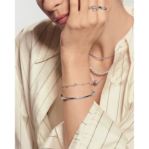 Ania Haie Silver Round & Teardrop Bezel Station Bracelet Image 2 Peter & Co. Jewelers Avon Lake, OH