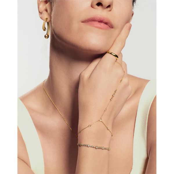 Ania Haie Gold Bezel-Set Station Hand Chain Image 2 Peter & Co. Jewelers Avon Lake, OH