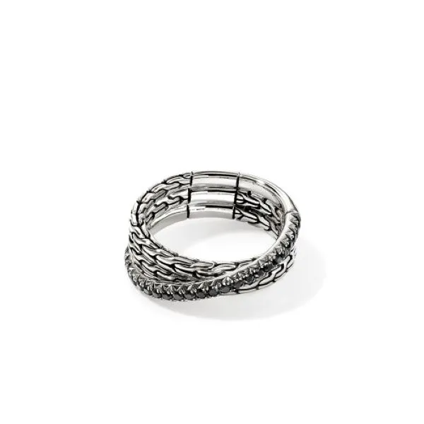 John Hardy Essential Pavé Crossover Ring Peter & Co. Jewelers Avon Lake, OH