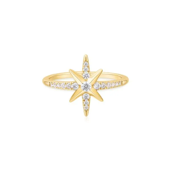 Ania Haie Gold Eight-Pointed Star Signet Ring Peter & Co. Jewelers Avon Lake, OH
