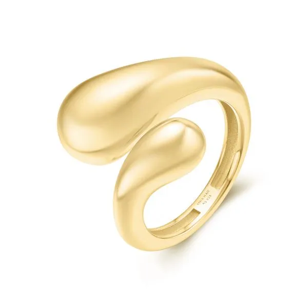 Ania Haie Gold Sculptural Crossover Ring Image 2 Peter & Co. Jewelers Avon Lake, OH