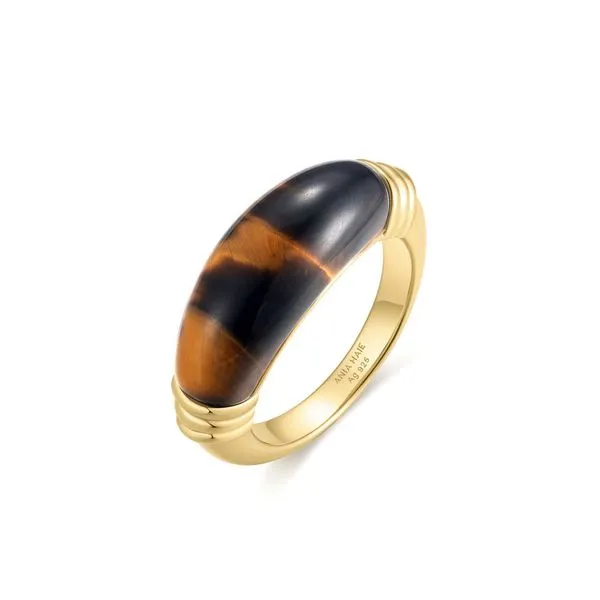 Ania Haie Gold Tiger Eye Statement Ring Image 2 Peter & Co. Jewelers Avon Lake, OH