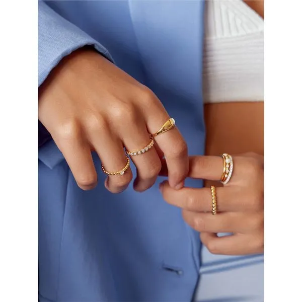 Ania Haie Gold Bezel Set Ring Image 2 Peter & Co. Jewelers Avon Lake, OH