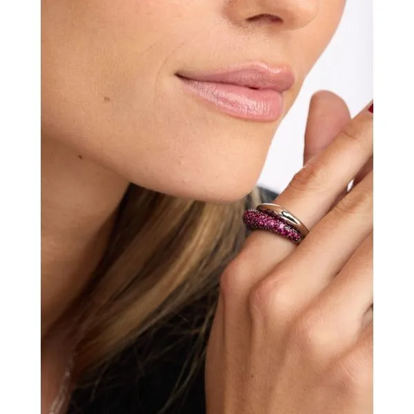 Ruby Red Maven Pavé Double Ring- 7 Image 2 Peter & Co. Jewelers Avon Lake, OH