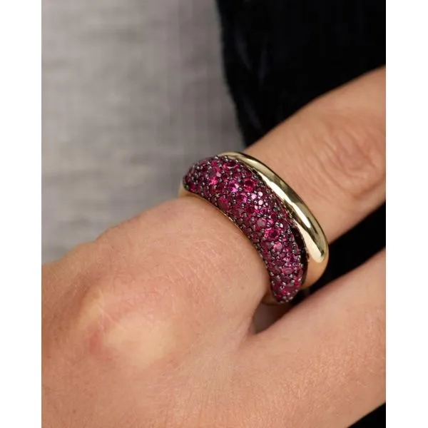 Ruby Red Maven Pavé Double Ring- 7 Image 3 Peter & Co. Jewelers Avon Lake, OH