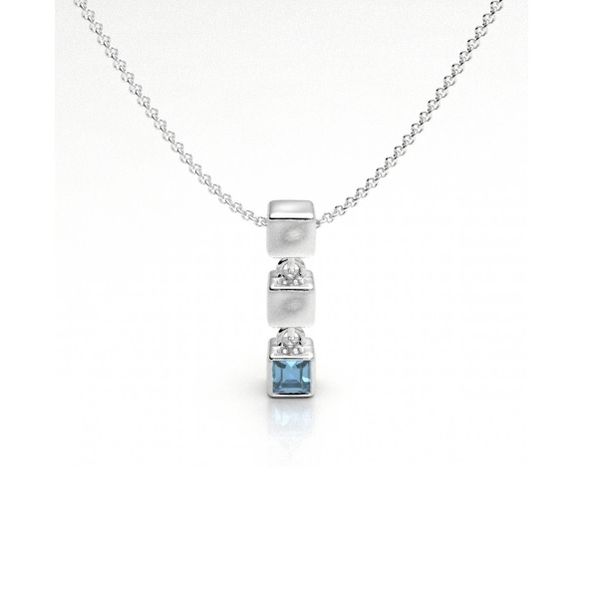 Blue Topaz Cube Necklace Peter & Co. Jewelers Avon Lake, OH