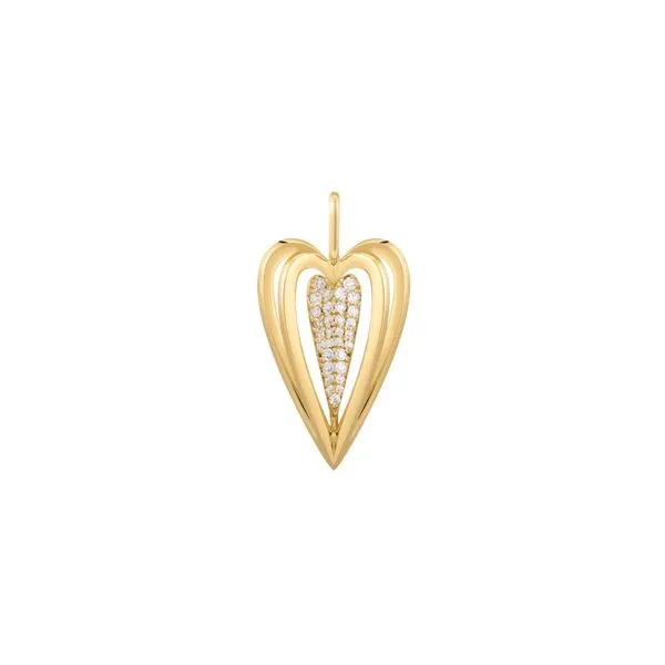 Ania Haie Gold Sculpted Heart Charm Peter & Co. Jewelers Avon Lake, OH