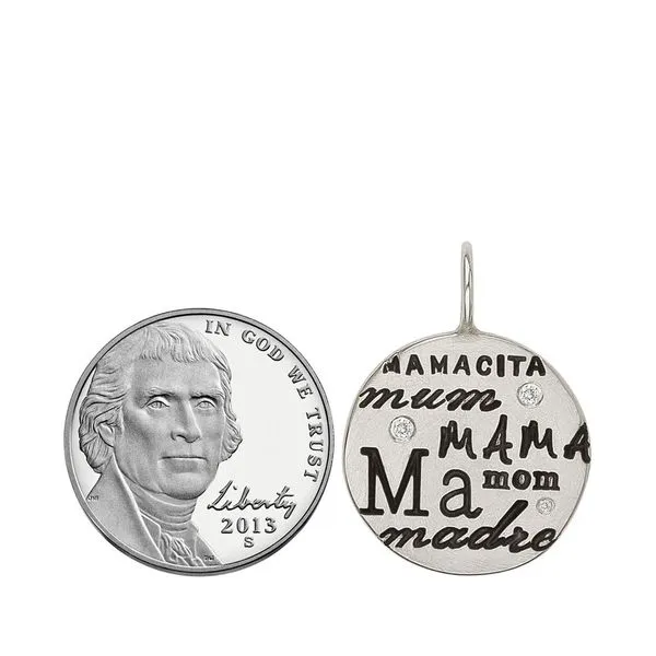 Heather B. Moore Silver Mom Round Charm Image 2 Peter & Co. Jewelers Avon Lake, OH