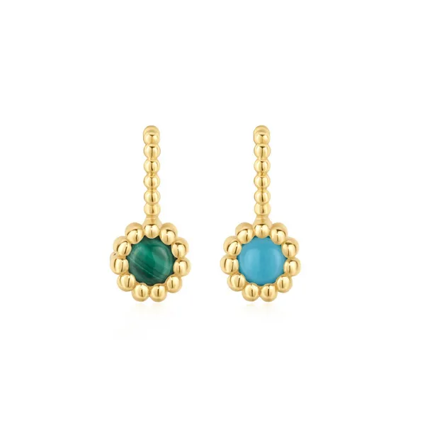 Ania Haie Gold Malachite and Turquoise Charm Peter & Co. Jewelers Avon Lake, OH