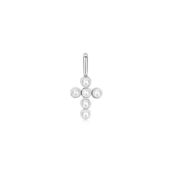 Ania Haie Silver Shell Pearl Cross Charm Peter & Co. Jewelers Avon Lake, OH