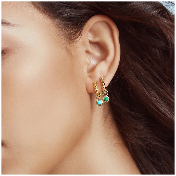 Ania Haie Gold Malachite and Turquoise Earring Charm Image 5 Peter & Co. Jewelers Avon Lake, OH