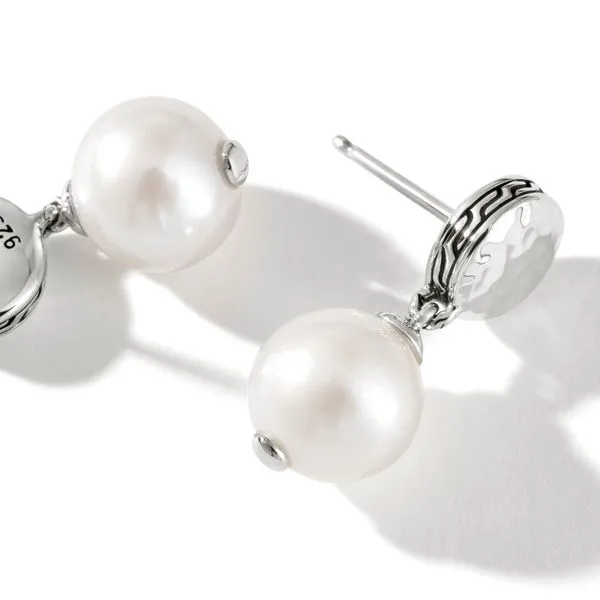 John Hardy Pearl Drop Earrings Image 4 Peter & Co. Jewelers Avon Lake, OH