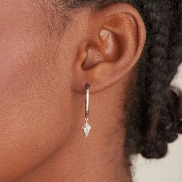 Ania Haie Sparkle Drop Hoop Earrings Image 2 Peter & Co. Jewelers Avon Lake, OH