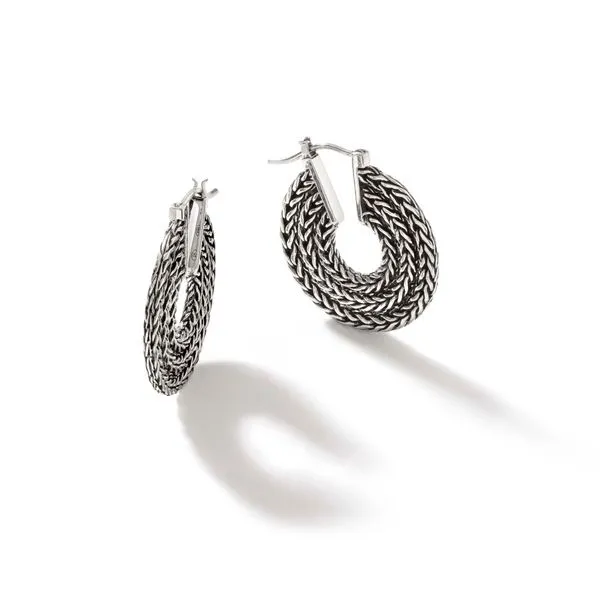 John Hardy Rata Chain Hoop Earrings Peter & Co. Jewelers Avon Lake, OH