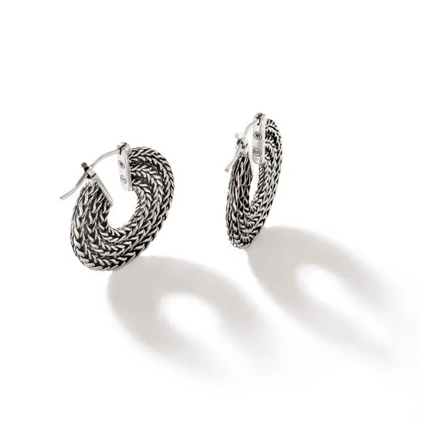 John Hardy Rata Chain Hoop Earrings Image 4 Peter & Co. Jewelers Avon Lake, OH