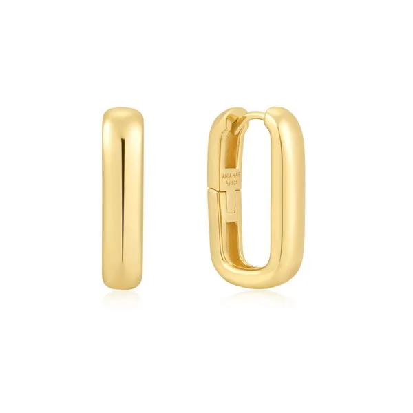 Ania Haie Gold Wide Paper Clip Earrings Peter & Co. Jewelers Avon Lake, OH