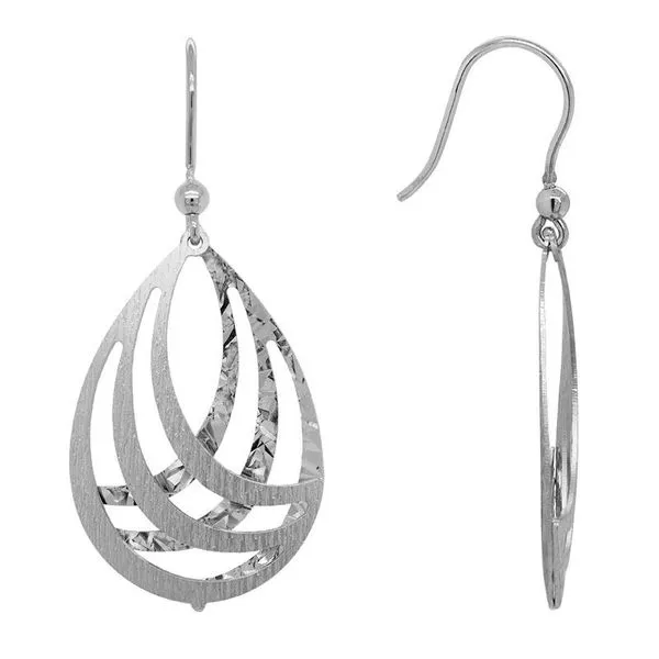 Open Teardrop Dangle Earrings Image 2 Peter & Co. Jewelers Avon Lake, OH