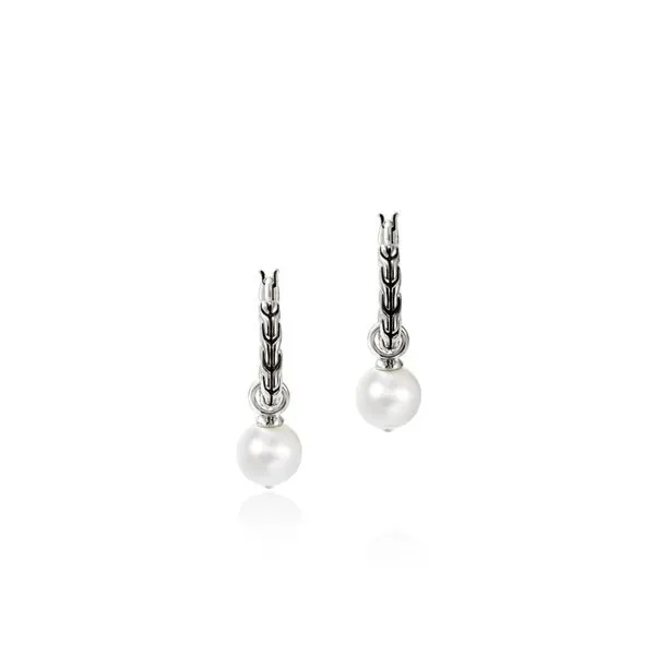 John Hardy Essential Pearl Hoop Earrings Peter & Co. Jewelers Avon Lake, OH
