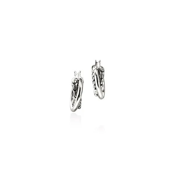 John Hardy Essential Crossover Hoop Earrings Peter & Co. Jewelers Avon Lake, OH