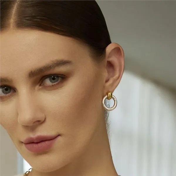 Ania Haie Two-Tone Hoop Earrings Image 2 Peter & Co. Jewelers Avon Lake, OH