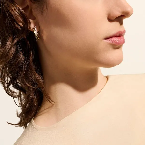 John Hardy Essential Crossover Hoop Earrings, 20.5mm Image 5 Peter & Co. Jewelers Avon Lake, OH