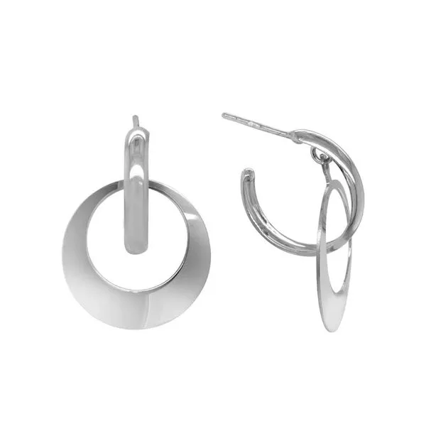 Silver J-Hoop Dangle Earrings Peter & Co. Jewelers Avon Lake, OH