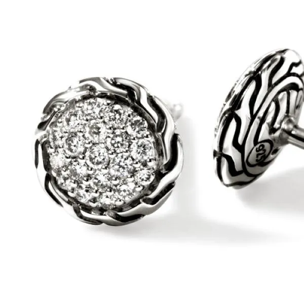 John Hardy Essentials Diamond Pavé Stud Earrings Image 2 Peter & Co. Jewelers Avon Lake, OH