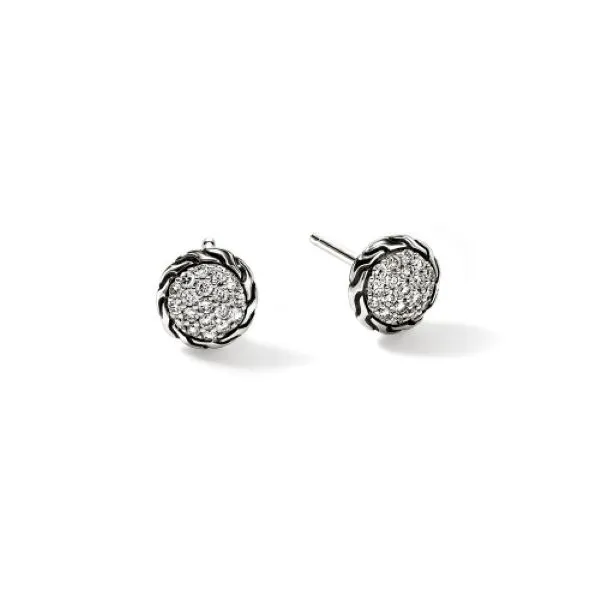 John Hardy Essentials Diamond Pavé Stud Earrings Peter & Co. Jewelers Avon Lake, OH