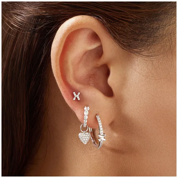 Ania Haie Silver Heart Pave Earring Charm Image 2 Peter & Co. Jewelers Avon Lake, OH