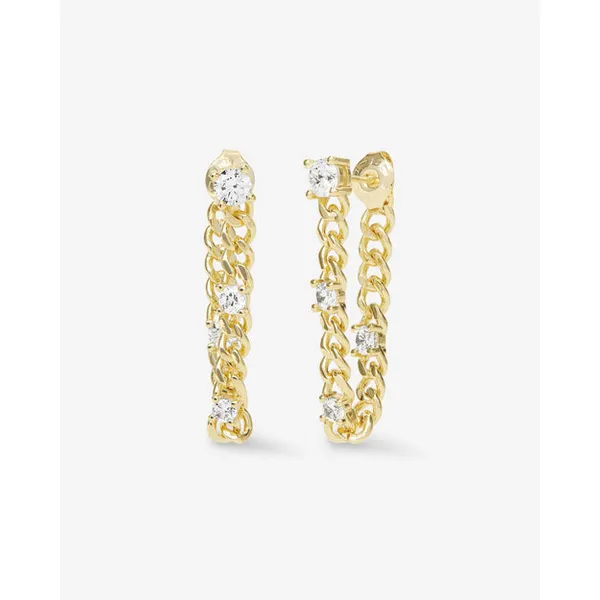 Melinda Maria Julian Triple Diamond Soft Chain Hoop Earrings Peter & Co. Jewelers Avon Lake, OH