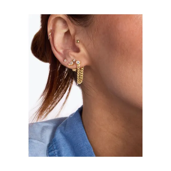 Melinda Maria Baby Julian Soft Chain Hoops Image 4 Peter & Co. Jewelers Avon Lake, OH