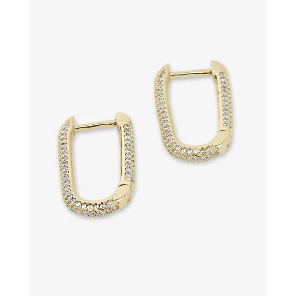 Melinda Maria Carrie Pavé Chain Huggies Image 3 Peter & Co. Jewelers Avon Lake, OH