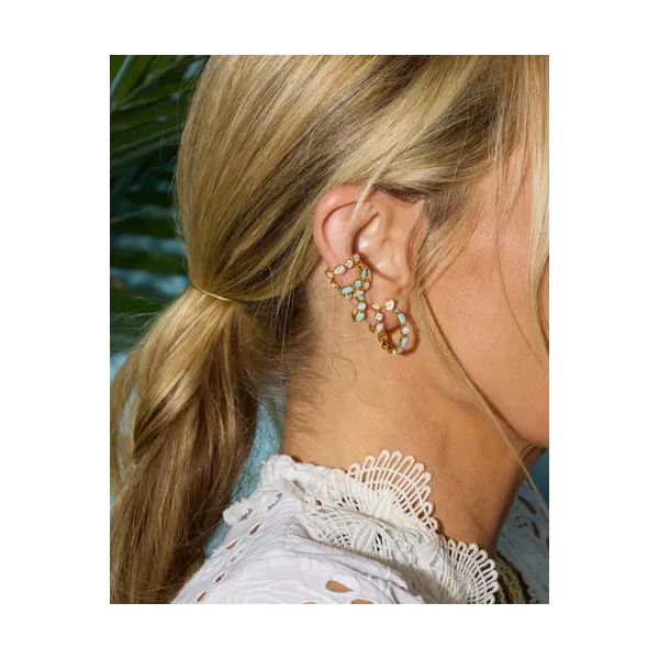 Melinda Maria Isla Huggie Earrings Image 5 Peter & Co. Jewelers Avon Lake, OH
