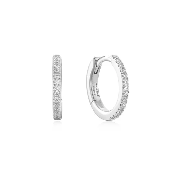 Ania Haie Silver Classic Pavé CZ Huggies Peter & Co. Jewelers Avon Lake, OH