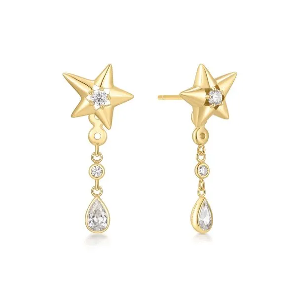 Ania Haie Gold Sparkling Star Drop Stud Earrings Peter & Co. Jewelers Avon Lake, OH