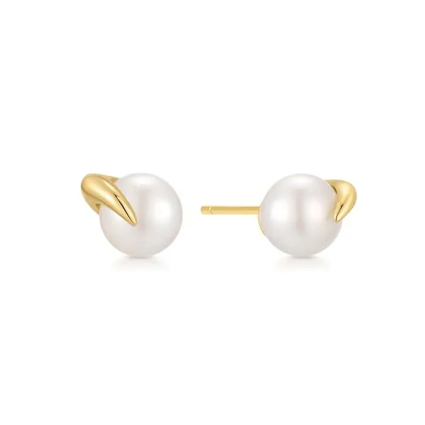 Ania Haie Gold Pearl Claw Stud Earrings Peter & Co. Jewelers Avon Lake, OH