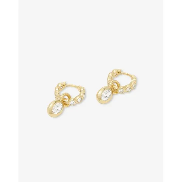 Melinda Maria 'She's a Boss' Huggie Drop Earrings Image 2 Peter & Co. Jewelers Avon Lake, OH