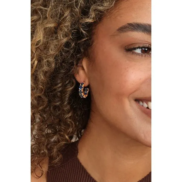 Oh She Fancy Hoops - Blue Image 2 Peter & Co. Jewelers Avon Lake, OH